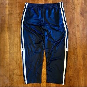Vintage Y2K Nike Swoosh Logo Baggy Wide Leg Athletic Blue White Track Pants L
